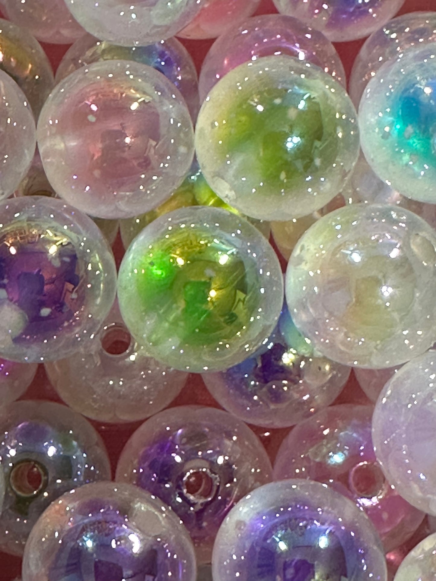 Acrylic Double Layer Beads - Multiple Colors 15/$3.00