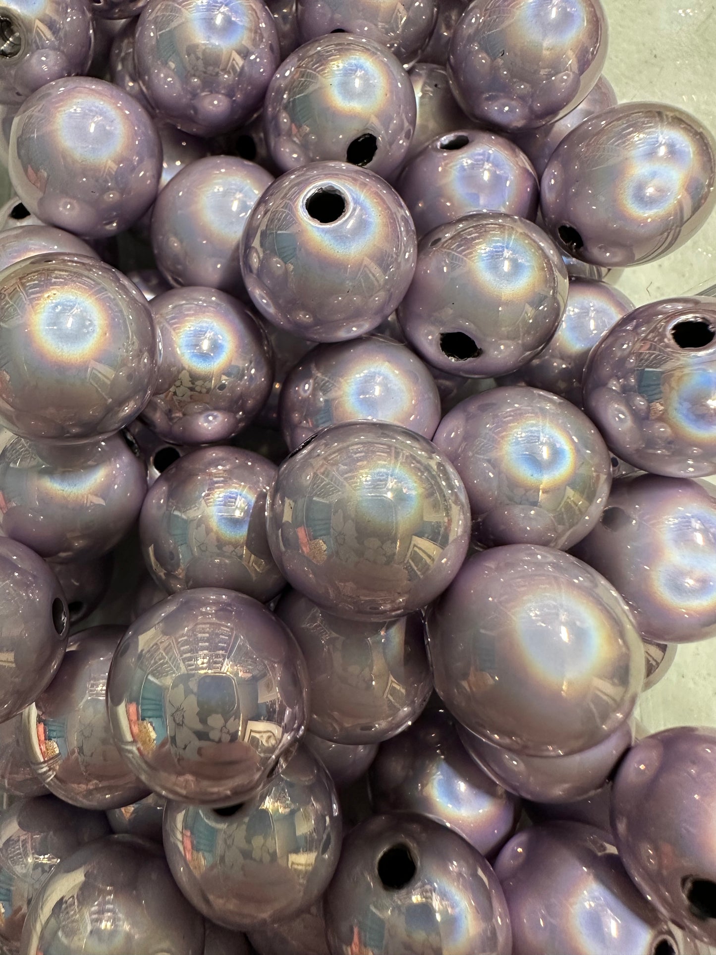 Acrylic Purple Light Purple Bulb Beads