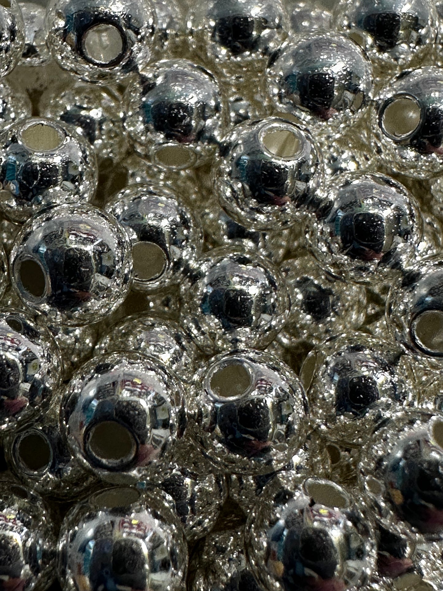 6mm Acrylic Silver Beads (100/$2.00)