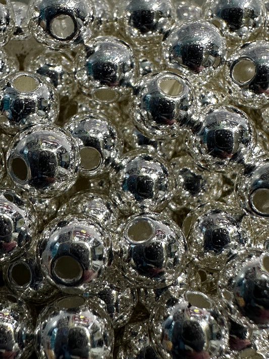 6mm Acrylic Silver Beads (100/$2.00)