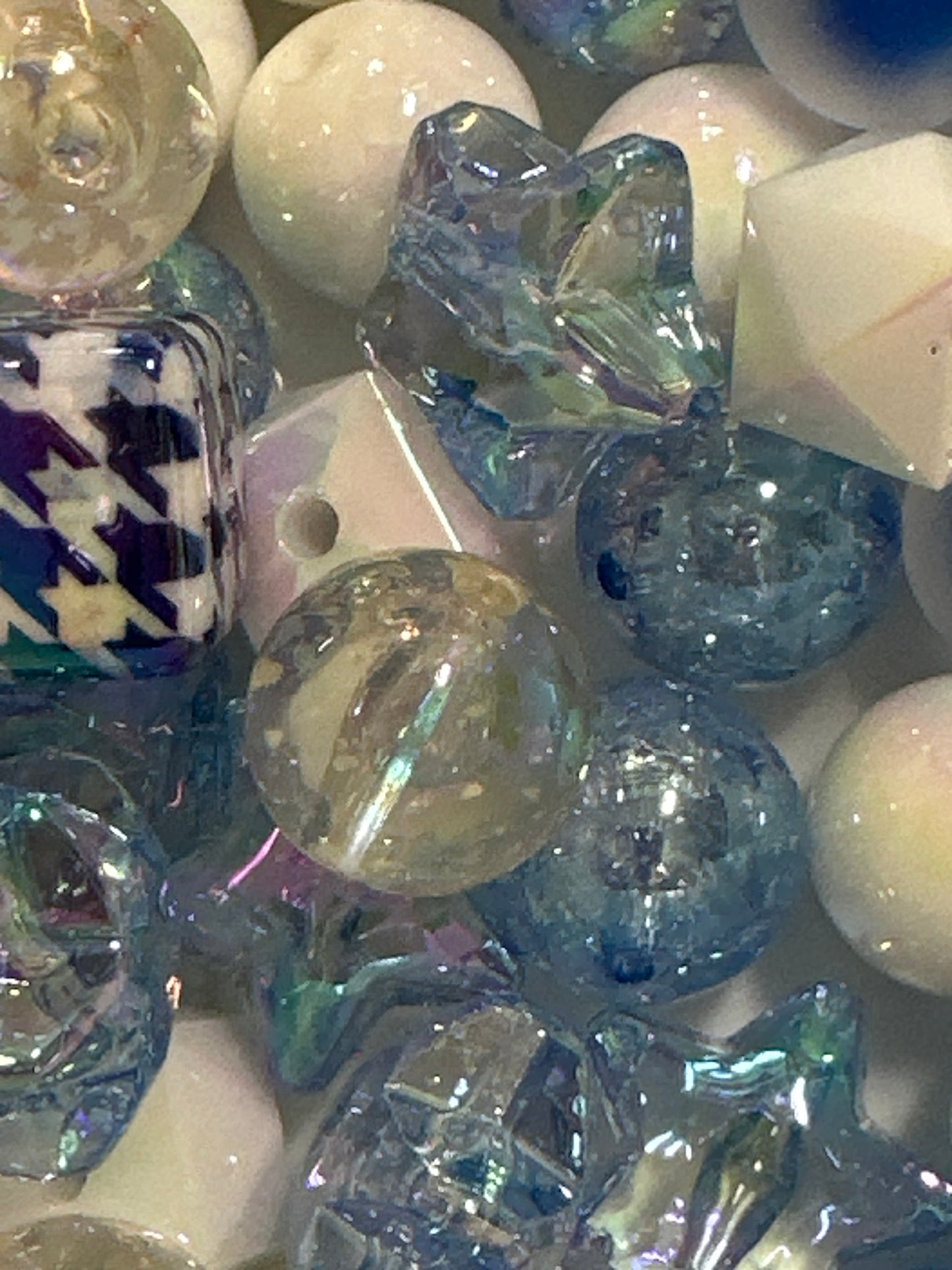 Acrylic Bead Mix - Blue (10/$3.25)