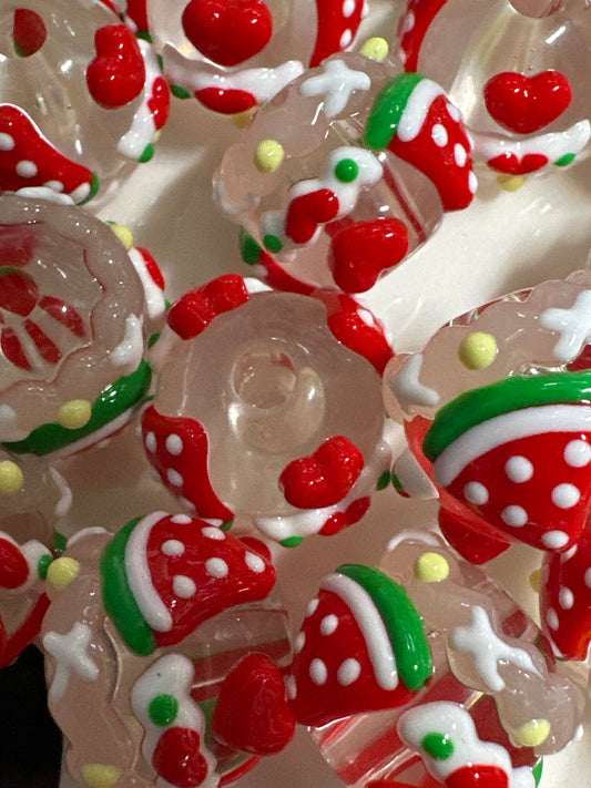 16mm Watermelon Acrylic Beads