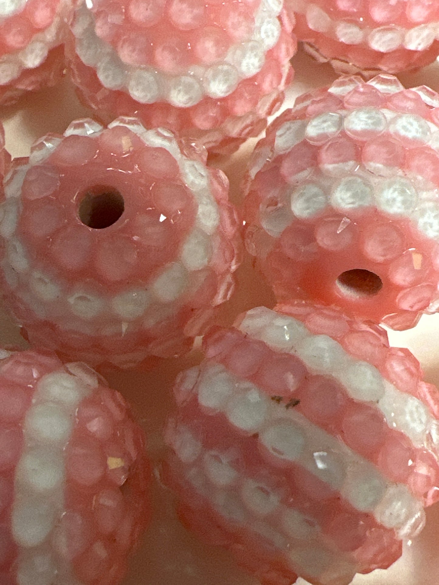 20mm Pink Stripe Rhinestone