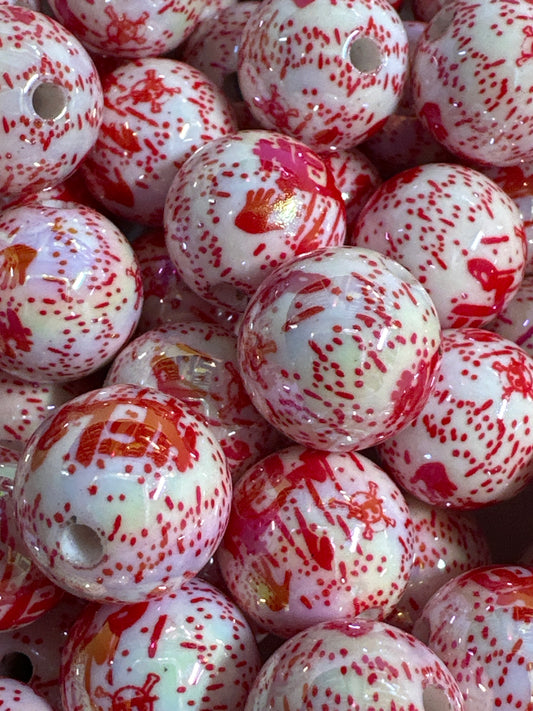 16mm Acrylic HELP Blood Beads