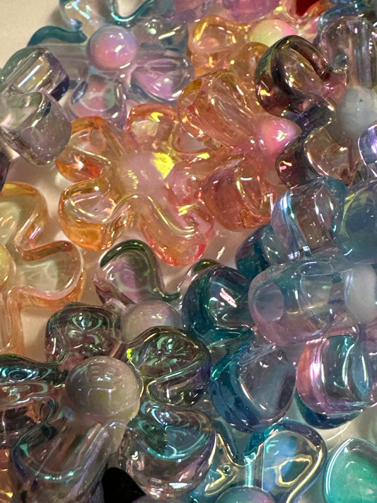 Acrylic Mixed Color Flowers (10/$3.00)