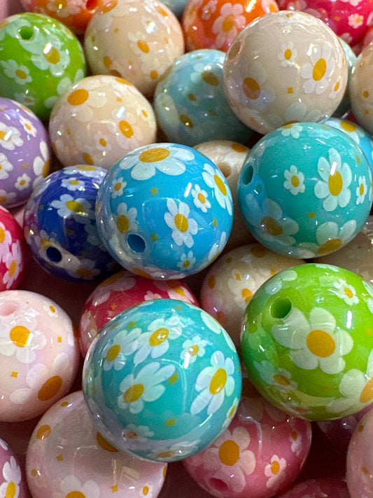 16mm Flower Beads 10/$3.00