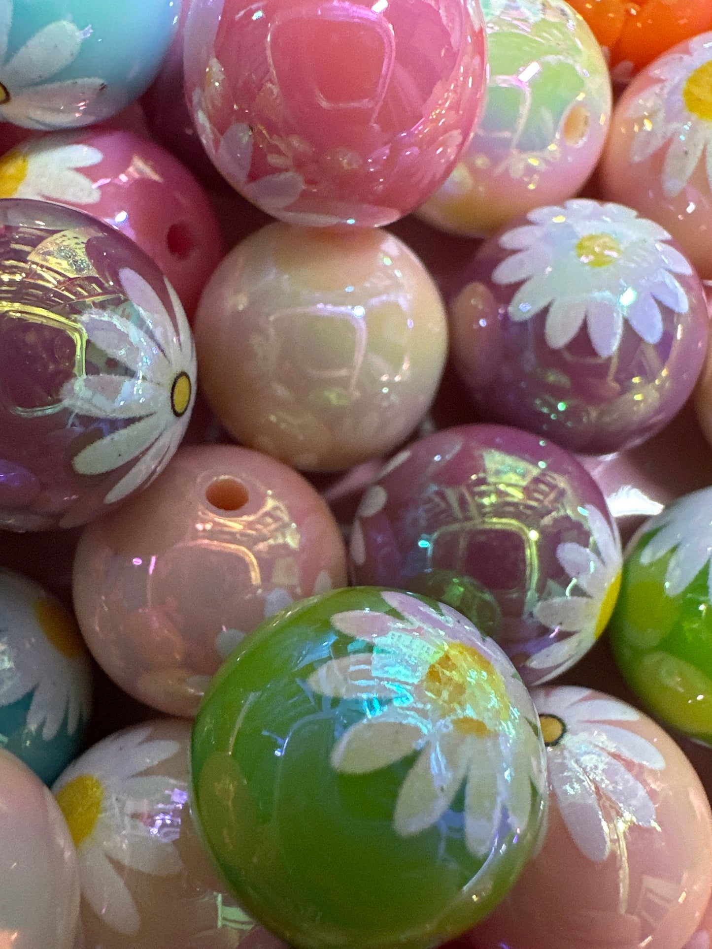 16mm Flower Acrylic Beads 10/$3.00