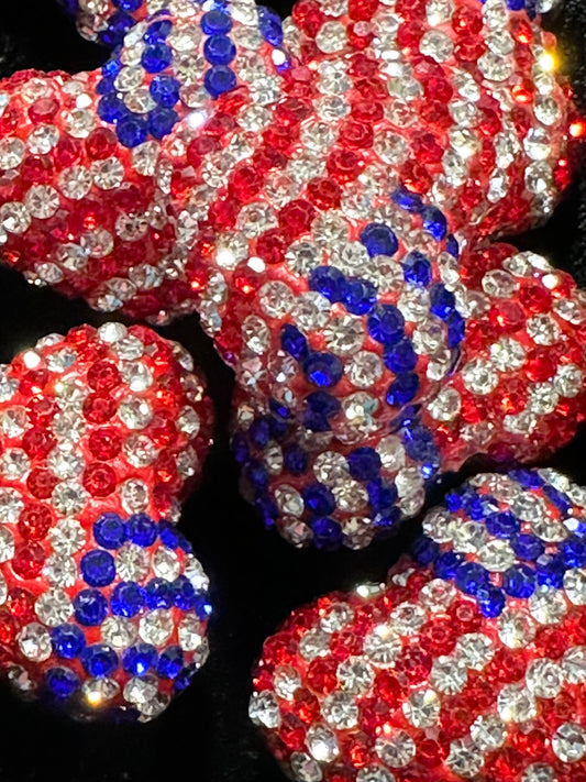 Rhinestone Flag Beads