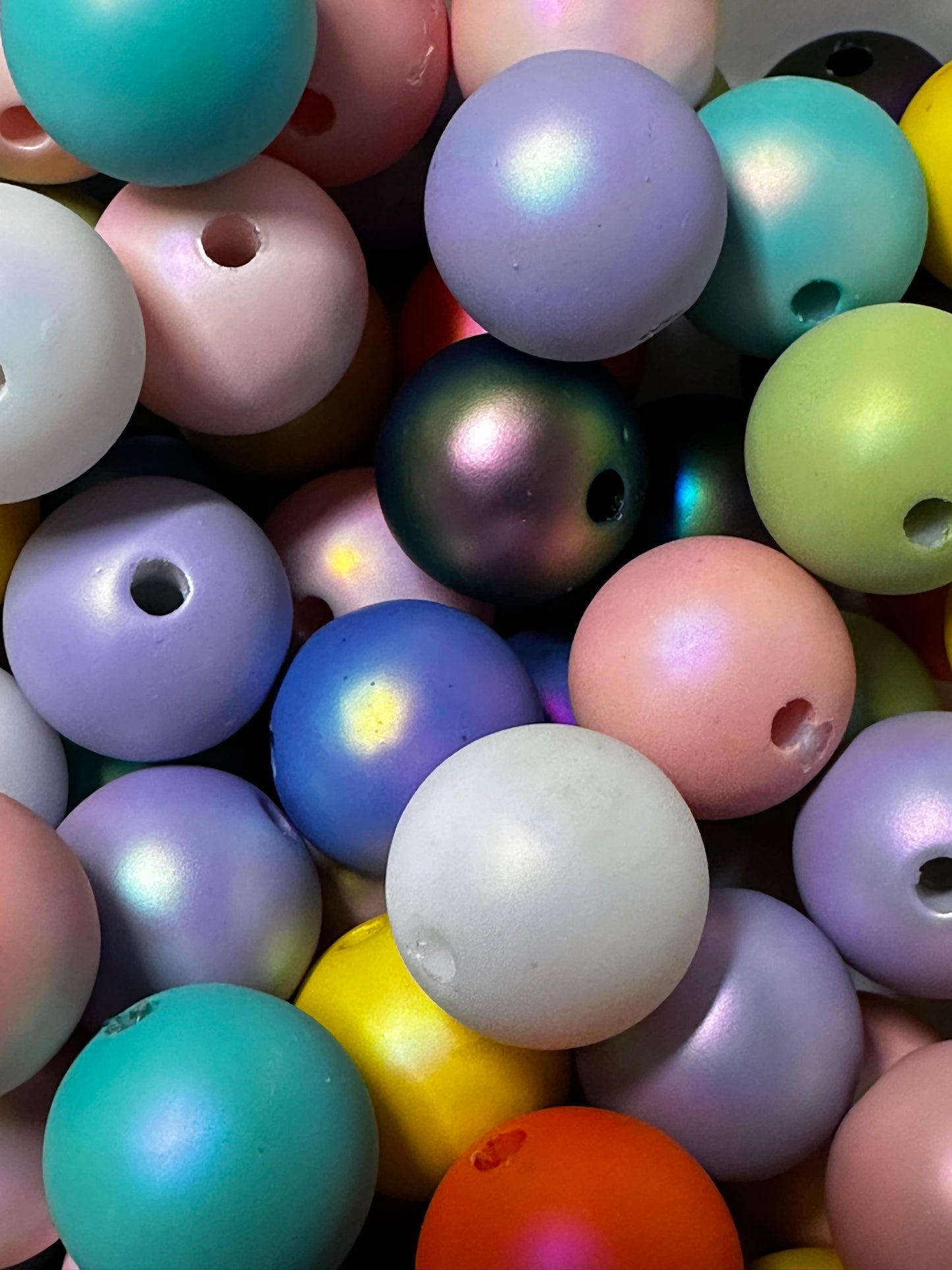 16mm Matte Beads - (10/$3.25) Multiple Colors