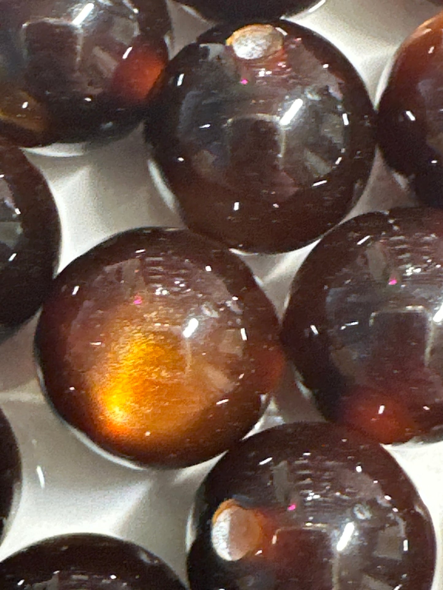 16mm Brown Tiger Eye Acrylic Bead