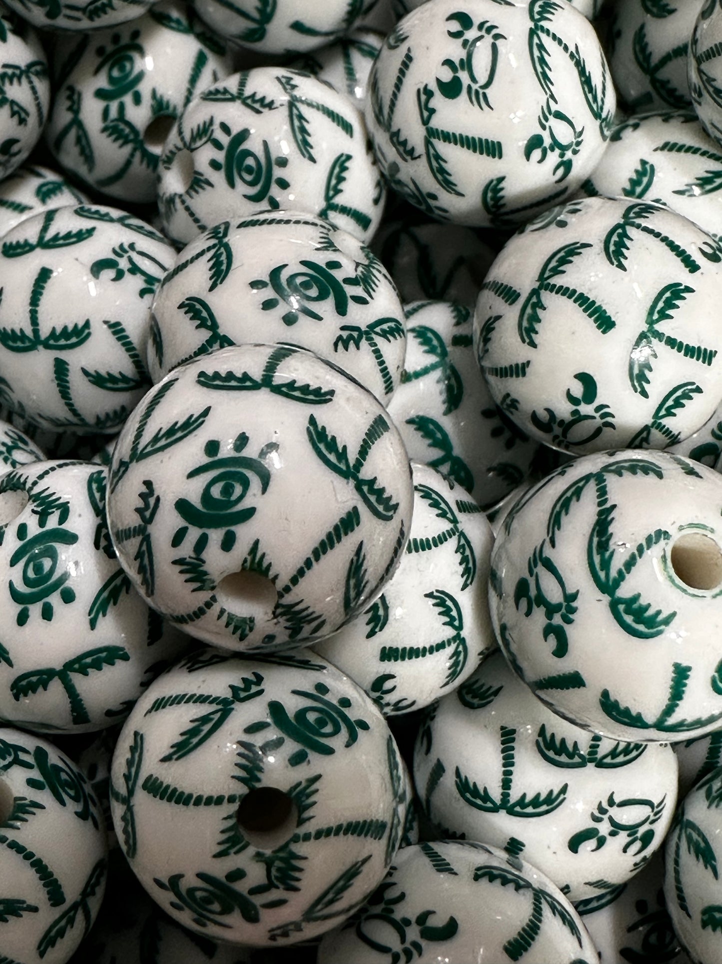 Acrylic Palm Tree Beads