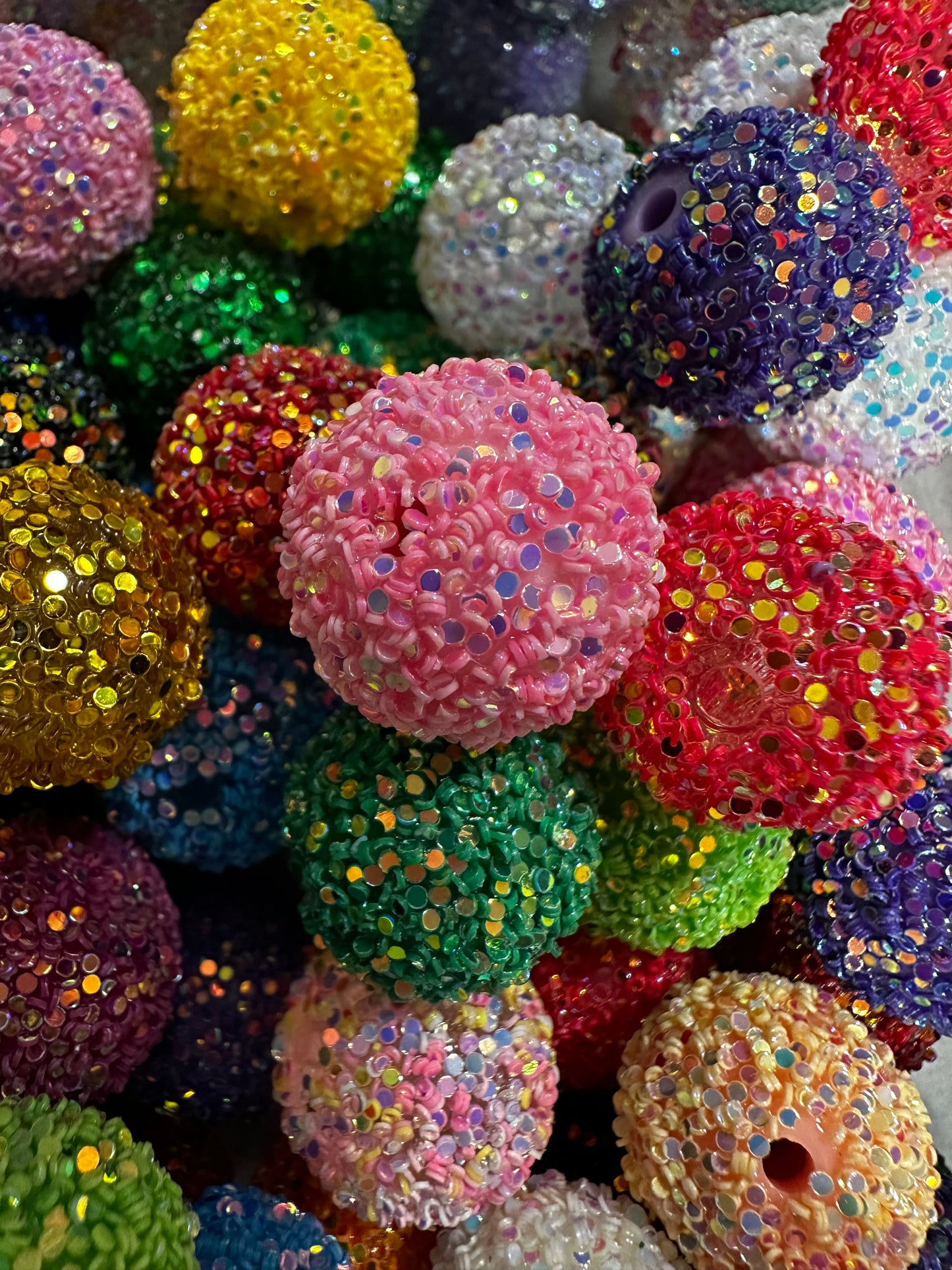 20mm Sugar Glitter Beads (10/$4.00)