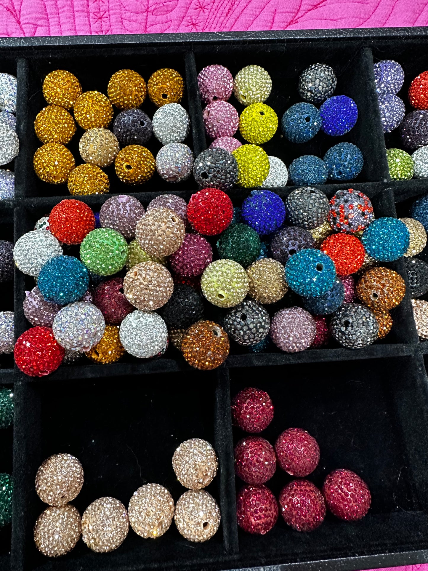 20mm Clay Rhinestone Beads- Multiple Colors ~ 10/$5.25