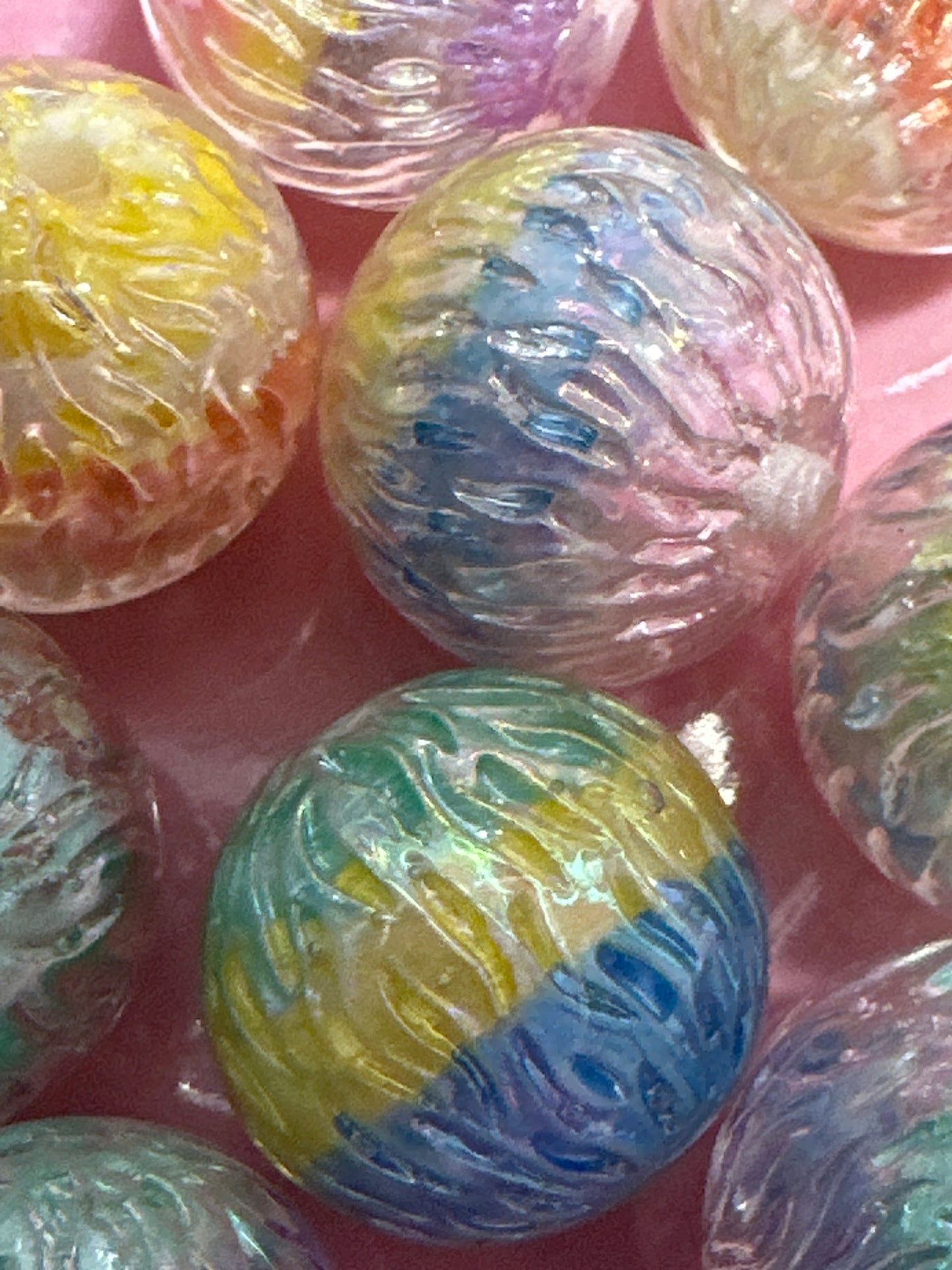 16mm Pastel Tie-Dye Beads (5/$1.65)
