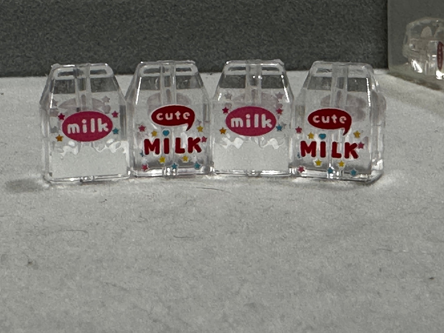 Acrylic Clear Milk Cartons - Multiple Colors (2/$1.00)