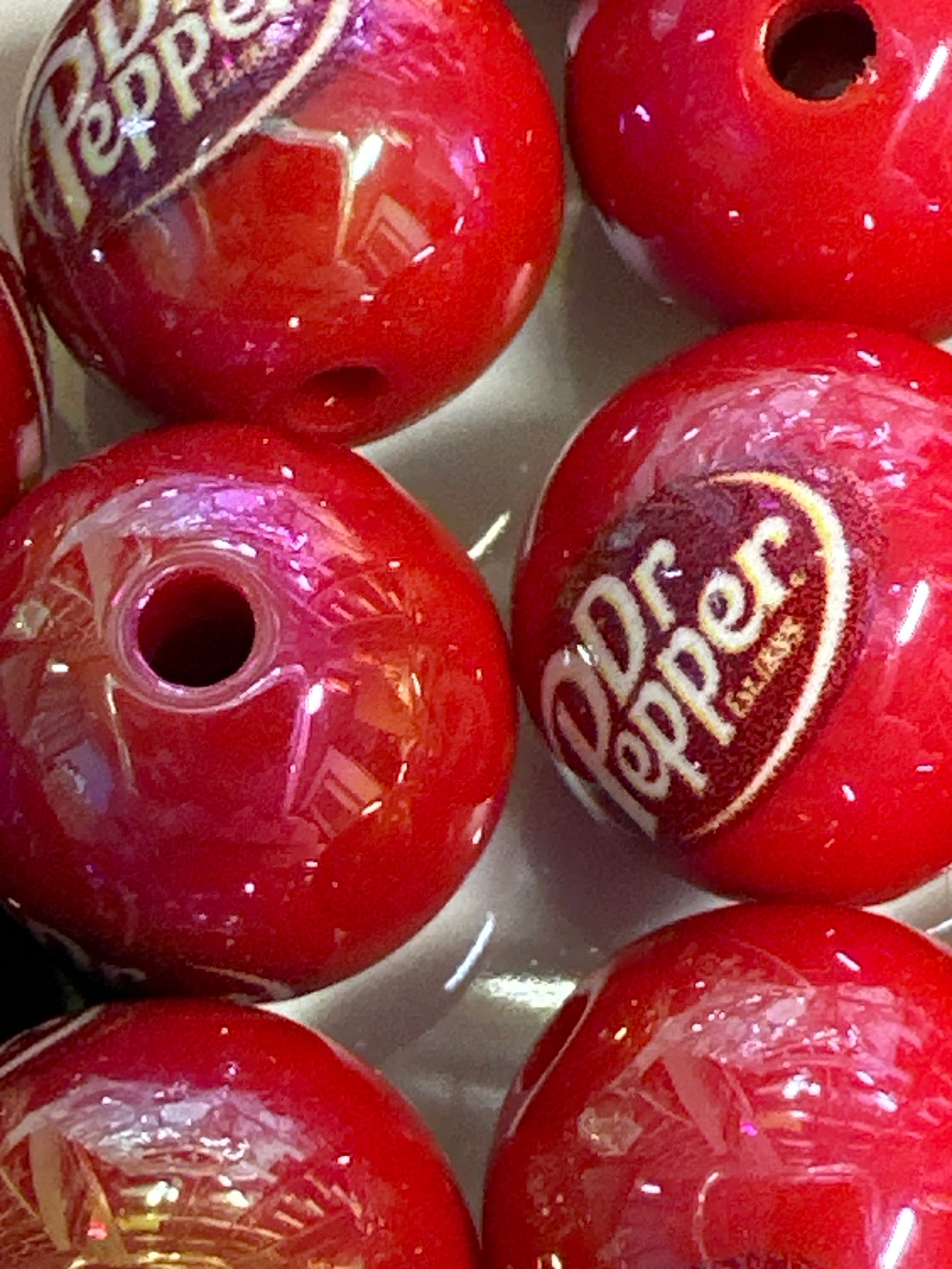 Acrylic Dr. Pepper Beads