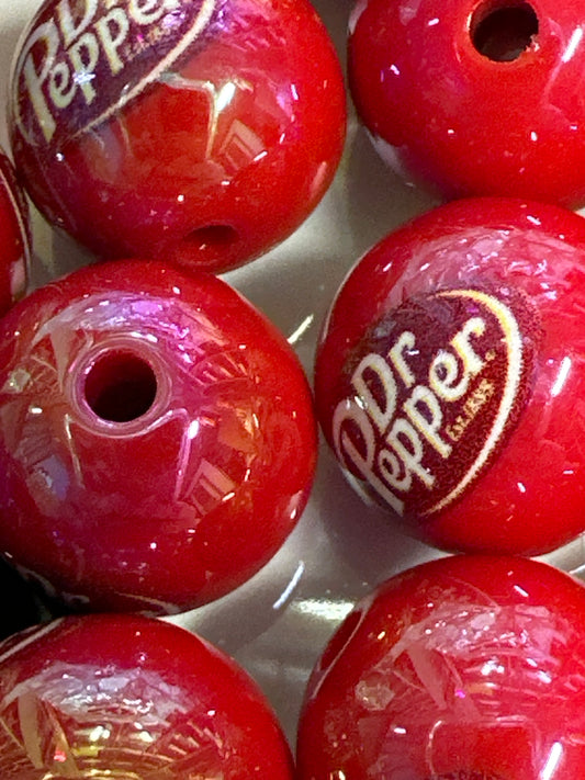 Acrylic Dr. Pepper Beads