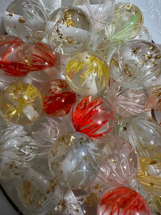 Acrylic Flower Beads- Multiple Colors 10/$3.50