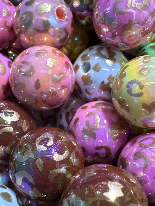 16mm Leopard Print Beads 10/$3.00