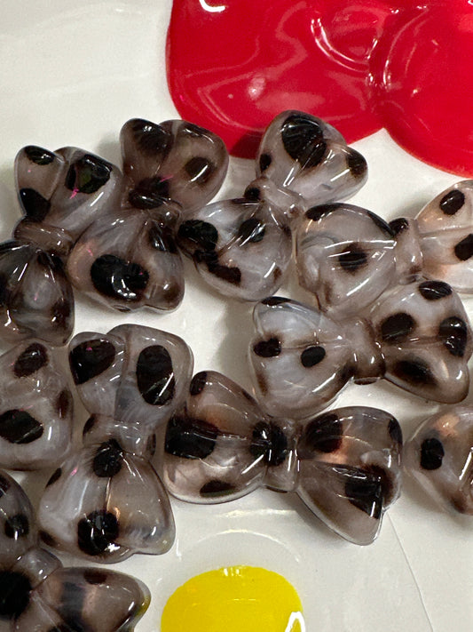 Acrylic Leopard Print Bows