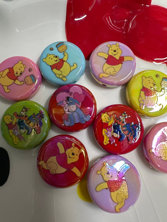 Winnie The Pooh and Friends Round Beads