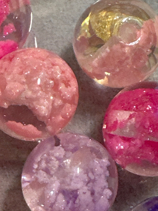 Acrylic Cloud Glitter Beads - Multiple Colors 10/$3.25