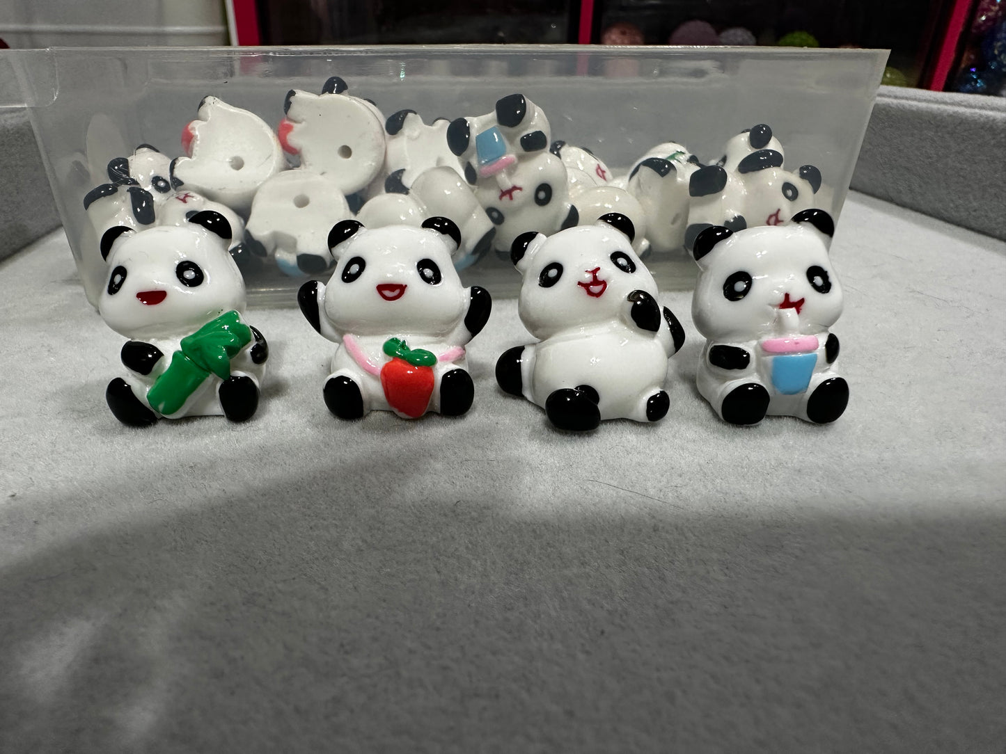 Acrylic Panda Bear Beads - Multiple Styles (2/$.75)